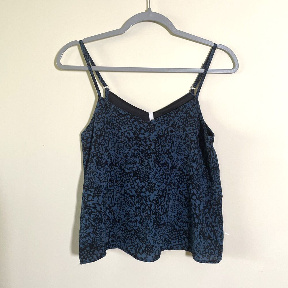Pepe Jeans Women's Animal Print Blue Black Top Lined Size XS Festival Casual